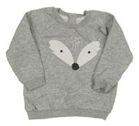 Sivá melírovaná mikina s ňufáčikom  Matalan