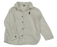 Smetanová lehká manšestrová košile Tu