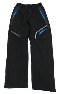 Černé sofsthellové kalhoty