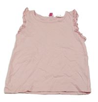 Svetloružový top s volánikom