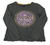 Tmavosivé tričko s potlačou Matalan