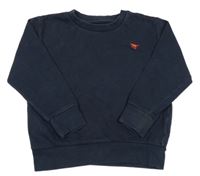 Tmavomodrá mikina s výšivkou Next