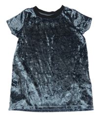 Tmavosivé zamatové tričko Page one young