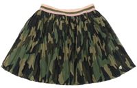 Černo-khaki army plisovaná sukňa