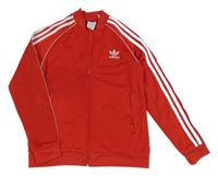 Červená športová funkčná prepínaci mikina s logom Adidas