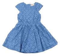 Modré čipkové šaty M&S