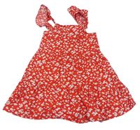 Červené kvetované ľahké šaty Primark