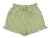 Žlto-modré kockované kraťasy s mašlou Primark