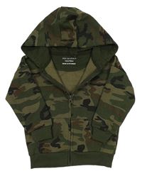 Khaki army prepínaci mikina s kapucňou Primark