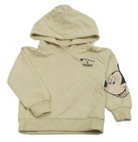 Smotanová mikina s Mickeym a kapucňou
