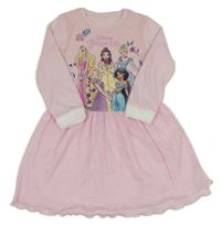 Ružové šaty s princeznami a tylovou sukní George