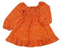 Oranžové květované šaty Primark