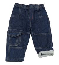 Tmavomodré podšité rifle