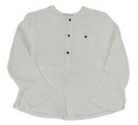 Bílá mušelínová polokošile 