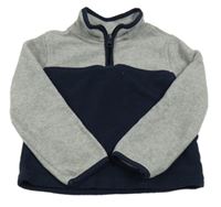 Sivo-tmavomodrá fleecová mikina OshKosh