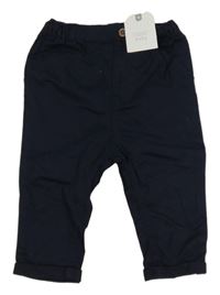 Nové - Tmavomodré plátěné chino kalhoty Next