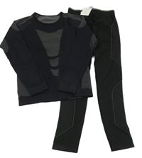 Nové - 2set - Černé funkční triko + kalhoty Yigga