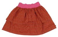 Vínovo-ružová vzorovaná sukňa