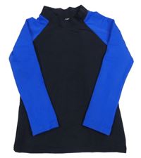 Černo-tmavomodré UV triko