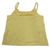 Žltý crop top s volánem H&M