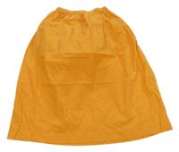Oranžová plátenná dlhá sukňa Zara