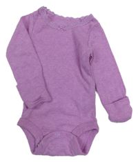 Lila body s krajkou a mašlí Carter's