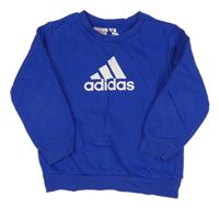 Tmavomodrá mikina s kapucí Adidas