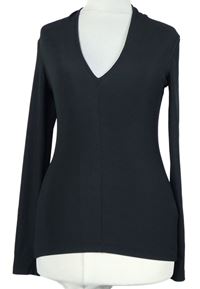 Dámské černé žebrované triko H&M
