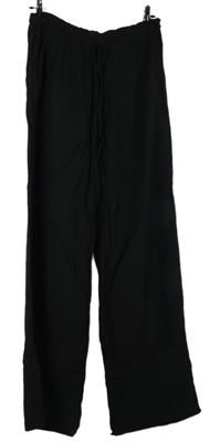 Dámské černé stukturované palazzo kalhoty Zara 