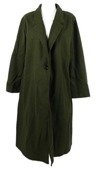 Dámsky tmavozelený flaušový kabát Emery Rose