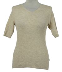 Dámské béžové žebrované úpletové tričko M&S