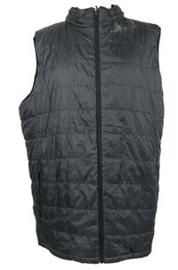 Pánská šedá/černá šusťáková zateplená vesta Livergy 