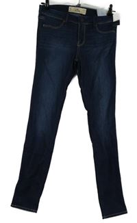 Nové - Dámske tmavomodré džegíny Hollister vel. 27/31