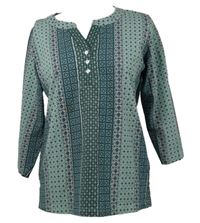 Dámská světlemodro-modrá vzorovaná halenka Ambria 