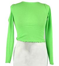 Dámské nenonově zelené crop triko Topshop 