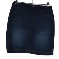 Dámska tmavomodrá elastická rifľová sukňa Tchibo