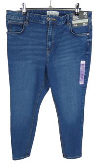 Nové - Dámské modré skinny rifle s vysokým pasem Primark