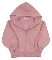 Světlerůžová propínací mikina s kapucí M&S
