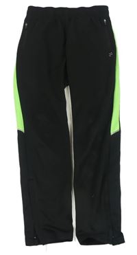 Černo-neonově zelené sportovní kalhoty H&M