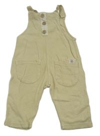 Béžové žebrované laclové tepláky s knoflíčky Zara