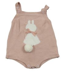 Ružové pletené body so zajačikom