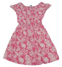 Růžové šaty s listy Primark