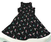 Čierne bavlnené šaty s papoučky C&A