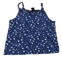 Tmavomodro-biely top s leopardím vzorom Y.F.K.