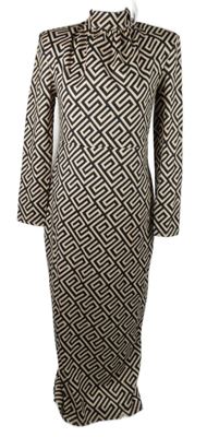 Nové - Dámske čierno-broskvové dlhé šaty Shein