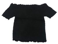Čierne žabičkované crop tričko Primark
