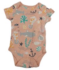 Růžové body s mořskými živočichy M&S