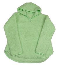 Neónově zelená huňatá mikina s kapucňou Dunnes stores