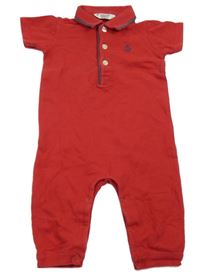 Červený overal s golierikom Penguin