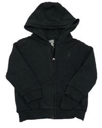 Čierna prepínaci mikina s výšivkou a kapucňou zn. F&F